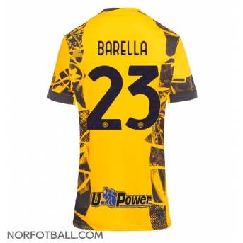 Billige Fotballdrakt Inter Milan Nicolo Barella #23 Replika Tredjedrakt Dame 2024-25 Kortermet